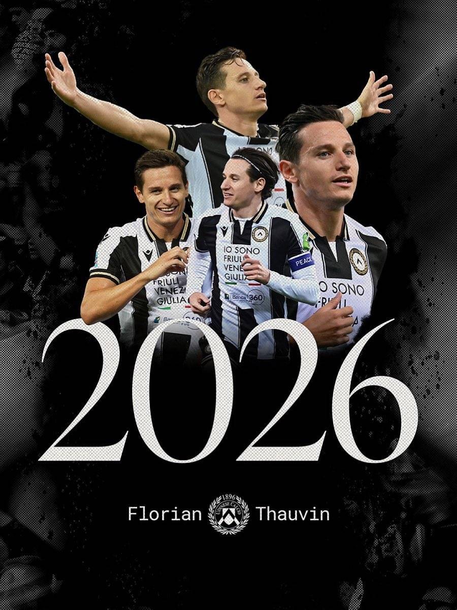 官方:乌迪内斯与队长托万续约到2026年